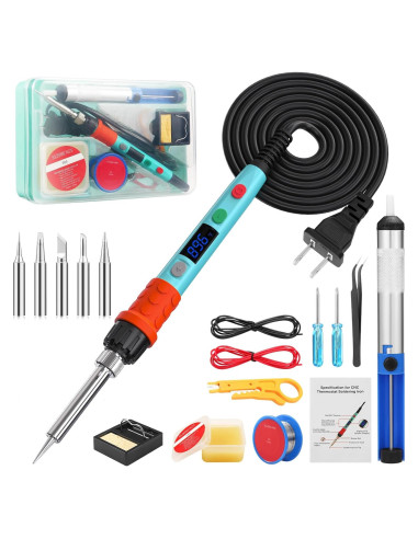 Kit de Soldador Q-MING 90W Digital con Temperatura Ajustable