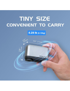 Mini bomba eléctrica TOPUMP TB2 120 PSI recargable USB 2