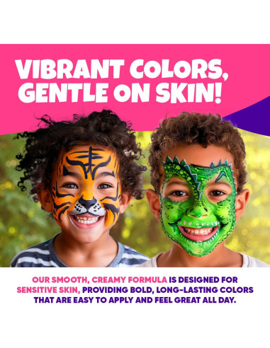 Kit de Pintura Facial Blue Squid para Niños - 12 Colores