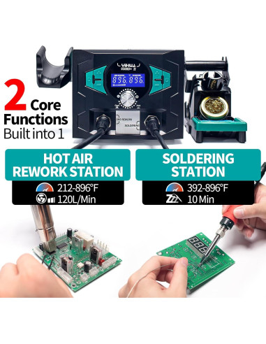 Estación de Soldadura YIHUA 938BD+ II con Aire Caliente