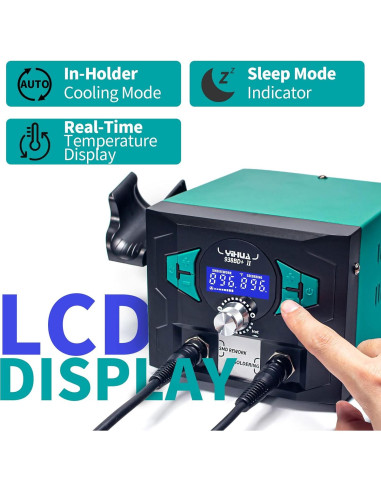 Estación de Soldadura YIHUA 938BD+ II con Aire Caliente