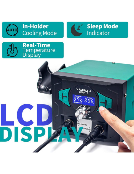 Estación de Soldadura YIHUA 938BD+ II con Aire Caliente