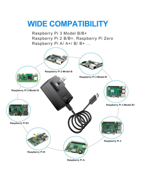 Fuente de Alimentación SoulBay 5V 3A para Raspberry Pi