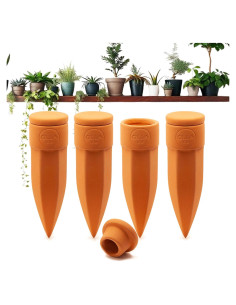 Picos de Riego Terracota The Olla - Juego de 4 para Macetas 10-15 cm