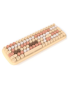 Teclado Bluetooth KNOWSQT Milktea 100 teclas redondas