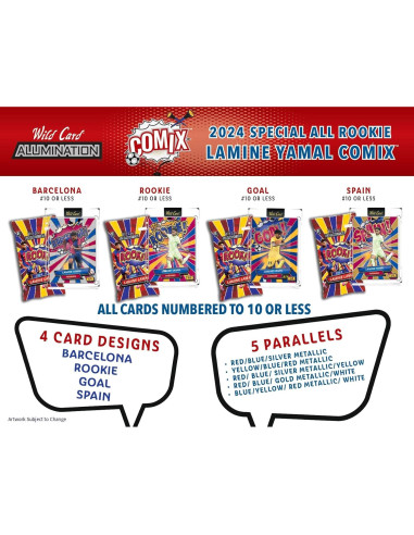 Caja de Cartas de Comercio Lamine Yamal 2024 - 5 Autógrafos