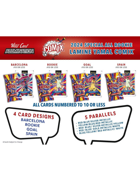 Caja de Cartas de Comercio Lamine Yamal 2024 - 5 Autógrafos