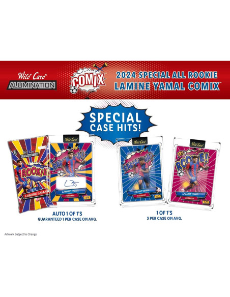 Caja de Cartas de Comercio Lamine Yamal 2024 - 5 Autógrafos