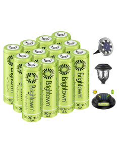 Baterías Recargables AA Brightown 1000mAh - Paquete de 12