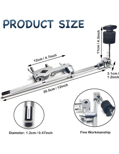 Brazo de Platillo Tceapoo CC39 33 cm Soporte de Batería