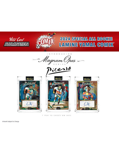 Caja de Cartas de Comercio Lamine Yamal 2024 - 5 Autógrafos