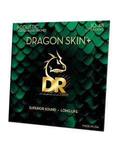 Cuerdas para guitarra DR Strings Dragon Skin+ 10-48 Bronce