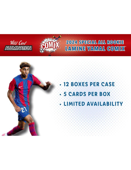 Caja de Cartas de Comercio Lamine Yamal 2024 - 5 Autógrafos