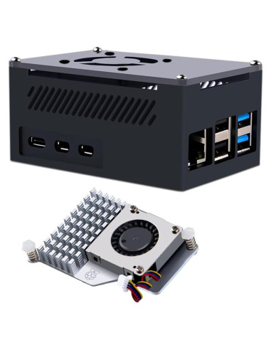 Caja de Aluminio GeeekPi para Raspberry Pi 5 con Enfriador