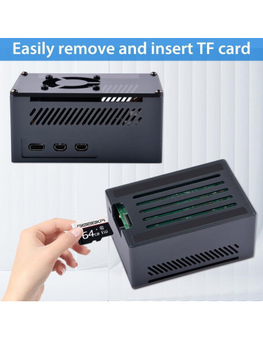 Caja de Aluminio GeeekPi para Raspberry Pi 5 con Enfriador