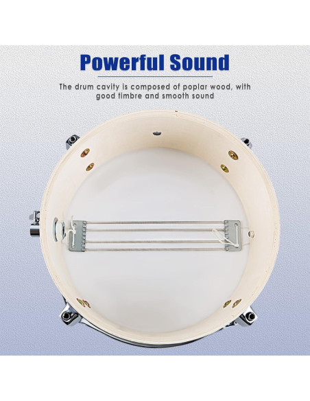 EASTROCK Juego de Batería Junior 3 Piezas 35,5 cm Azul