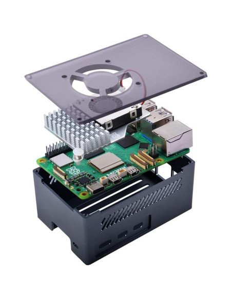 Caja de Aluminio GeeekPi para Raspberry Pi 5 con Enfriador