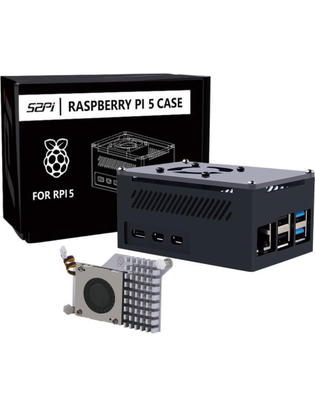 Caja de Aluminio GeeekPi para Raspberry Pi 5 con Enfriador