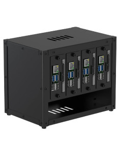 Caja Clúster UCTRONICS para Raspberry Pi 4 con 4 SSD y Ventiladores