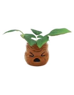 Macetero Cara de Mandrágora Silver Buffalo con Planta Artificial