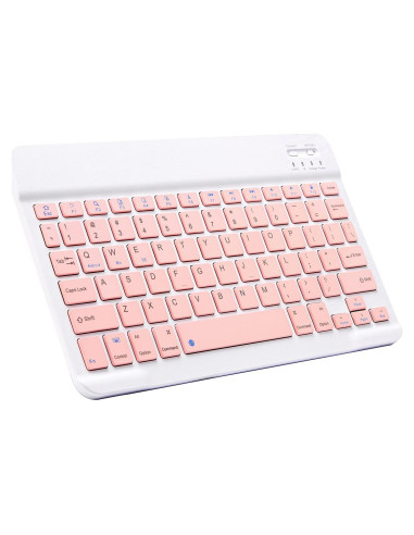 Teclado Bluetooth Xukinroy Mini 10" Rosa Inalámbrico