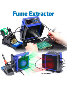 Extractor de Humos WEP 948DQ-III 2-en-1 con Soldador 110W 2