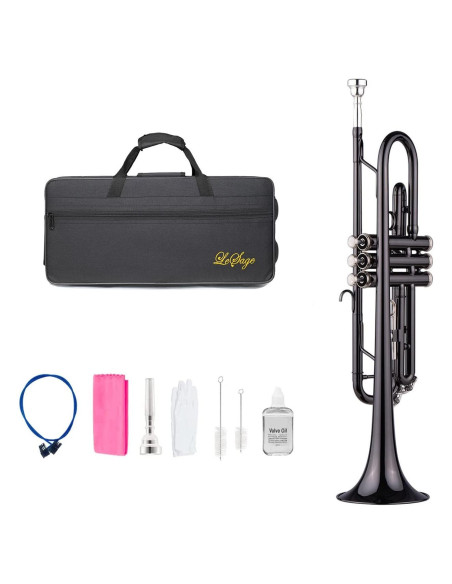 Trompeta LeSage Bb Estándar para Principiantes con Accesorios
