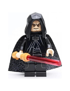 Minifigura LEGO Emperador Palpatine con Sable de Luz Rojo