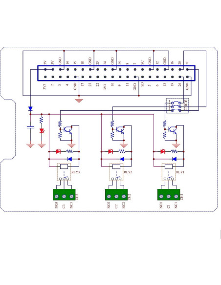Módulo de Relé de Potencia Electronics-Salon para Raspberry Pi