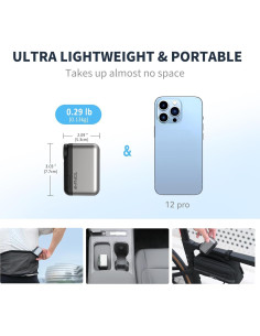 Mini bomba de aire TOPUMP TB2PRO 120 PSI con manómetro 2