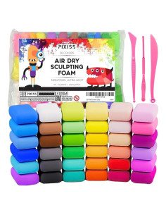 Set de 36 colores de arcilla de espuma - Pixiss 300g