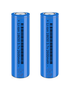 2 Baterías Recargables 18650 3.7V Cabeza Plana - Shenzhen Yifang