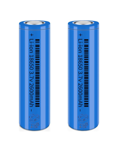 2 Baterías Recargables 18650 3.7V Cabeza Plana - Shenzhen Yifang