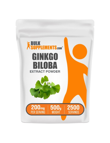 Extracto de Ginkgo Biloba en Polvo BulkSupplements 200mg 500g