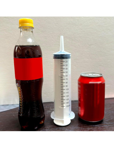 3 Jeringas Plásticas 150 ml para Jardín y Laboratorio