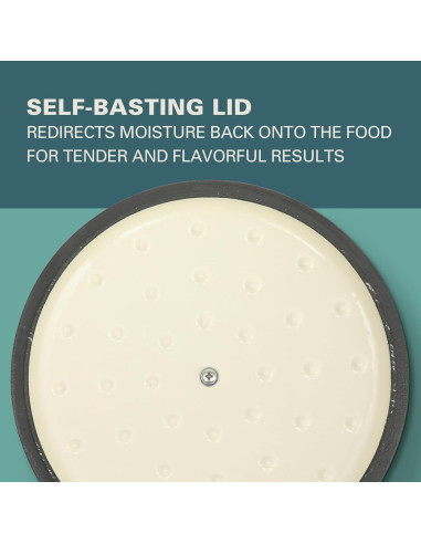 Olla Holandesa Gibson Home 5 Litros Hierro Fundido Rojo