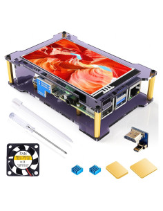 Miuzei Pantalla Táctil 4" IPS para Raspberry Pi 4 HDMI