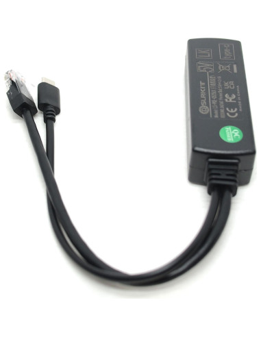 Divisor PoE Activo DSLRKIT GType-C 48V a 5V 10/100/1000Mbps