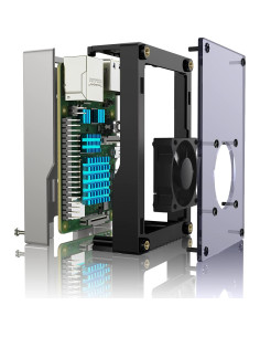 Funda Miuzei para Raspberry Pi 4B con Ventilador y Fuente 5V 2