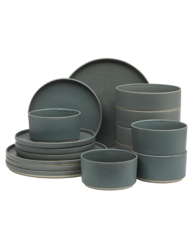 Vajilla Gibson Elite Tatum 16 Piezas Porcelana Azul