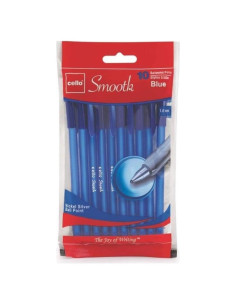 Bolígrafo Cello Smooth Stick Azul 0.5mm Paquete de 1
