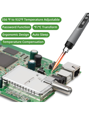 Kit de Soldador Crtsweker 190W con Pantalla LED y Accesorios