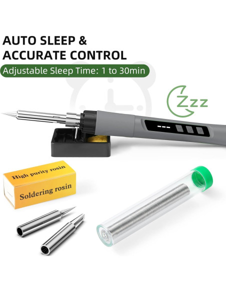 Kit de Soldador Crtsweker 190W con Pantalla LED y Accesorios