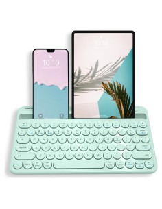 Teclado Bluetooth Macally para iPad y iPhone - Verde Menta