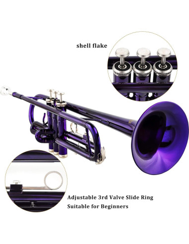 Trompeta Bb EASTROCK Estándar con Estuche y Accesorios