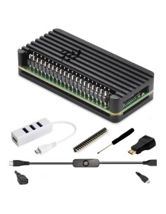 Kit Caja Aluminio iUniker para Raspberry Pi Zero 2 con Hub USB