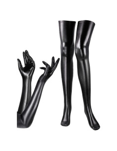 SATINIOR Disfraz Halloween Mujeres Guantes y Medias Brillantes