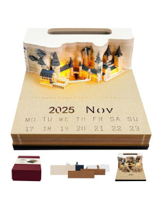 Calendario 2025 Time Piece Castillo 3D con Notas DIY