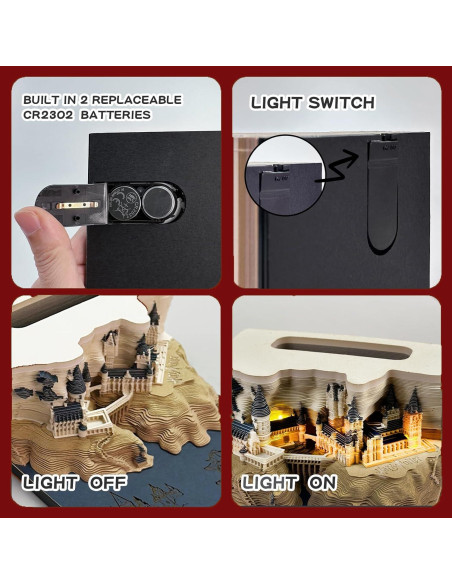 Calendario 2025 Time Piece Castillo 3D con Notas DIY Calendario 2025 Time Piece Castillo 3D con Notas DIY