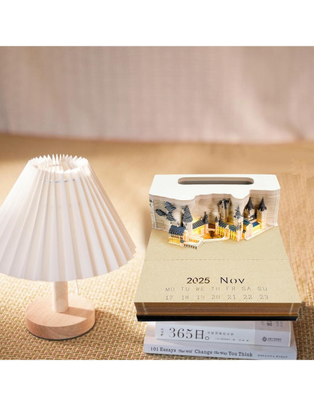 Calendario 2025 Time Piece Castillo 3D con Notas DIY Calendario 2025 Time Piece Castillo 3D con Notas DIY